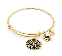 Charmed Eye Of Horus Charm Expandable Bangle Bracelet, Gold Plated