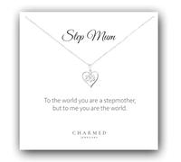 Charmed Jewellery Step Mum Gift Infinity Knot Necklace in 925 Sterling Silver | Adjustable 16-18" Chain | Step Mum Message Card