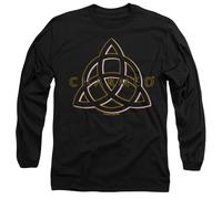 Charmed Triple Linked Logo Unisex Long Sleeve T Shirt, Black, Large