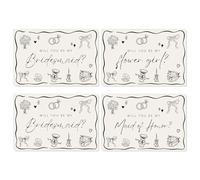 CHarmeFleur 12 Pieces Bridesmaid Invitation Cards With Envelopes Stickers Black Would You Like To Be My Bridesmaid Maid Of Honor Flower Girl Card For Wedding