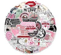 CharmeFleur 50 Pack Romantic Book Stickers for Kindle, Holographic Bookish Sticker Set Reading Glitter Vinyl Decals for Laptop E-Readers Water Bottles Journal