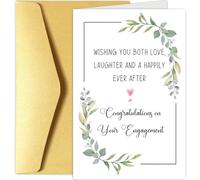 CHarmeFleur Engagement Card for Couples Engagement Card for Her Him Congratulations on Your Engagement Card We Wish You Both Love Laughter and Happiness Forever