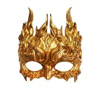 Charmgle Halloween Cosplay Half Face Mask Masquerade Carnival Retro Style Costume Party Masks for Men Women Golden