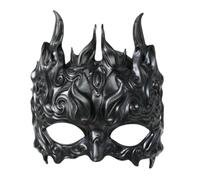 Charmgle Halloween Cosplay Half Face Mask Masquerade Carnival Retro Style Costume Party Masks for Men Women Black