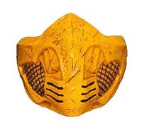 Charmgle Mortal Kombat 11 Fighting Resin Game Mask Headgear Scorpion Masks Half Face Cosplay Halloween Props Yellow