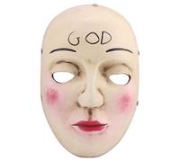 Charmgle Resin Smile Face The Purge Mask Anarchy Movie Prop White