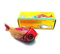 Charmgle Spring Wind-up Tin Toy Retro Clockwork Tinplate Playthings Large Fish Eating Small Fish Adult Collection Gifts Stocking Stuffers