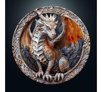 CHARMIBLE Jigsaw Puzzles for Adults 1000-3D Cave Dragon, 1000 Piece 67.5x67.5cm Hard Impossible Round Puzzle, Colorful DIY Puzzles for Home Decoration Family Puzzle Perfect for Easter Birthday