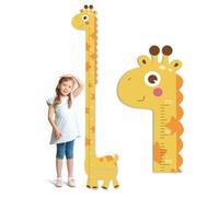 CHARMIBLE Personalised Wooden Print Height Chart for Kids, Custom Name Wall Hanging Measuring Ruler for Child, Removable Wood Baby Measuring Wall Chart for Bedroom Nursery Wall Decoration (Giraffe a)