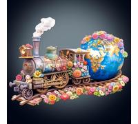 CHARMIBLE Wooden Puzzles for Adults, Flower Express 160pcs Jigsaw Puzzle | 34*25.1cm Irregular-Shape Adult Puzzles with Wooden Box, Christmas Gift for Women Men, Home Activity, Wall Art Decor