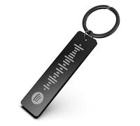 Charmify Personalised Spotify Code Keyring - Custom Engraved Music Gift for Him, Her, or Couples - Stainless Steel Keepsake (Black) Made in the UK