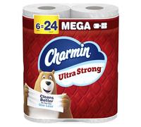 Charmin Ultra Strong Toilet Paper 6 Mega Rolls, 220 Sheets Per Roll
