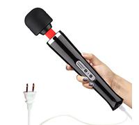 CHARMING 10 Speeds Wired Powerful Handheld Massager with Strong Vibrations, Personal Therapy Massager for Sports Recovery, Muscle Aches, Body Pain (Black)