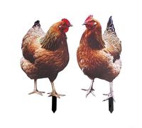 Charming Acrylic Rooster Yard Ornament Perfect for Adding Fun to Your Outdoor Spaces (A+B)