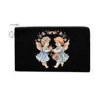 Charming Angels Coin Purse Cute Change Pouch Wallet Clutch Bag with Zip