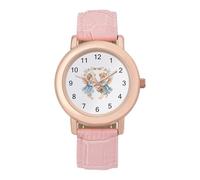 Charming Angels Womens Elegant Watch Analogue Quartz Watch Leather Band Wristwatch