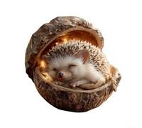 Charming Animal Acorn Ornaments in Acrylic Material, Adds Rustic Natural Look to Christmas Trees and Seasonal Displays (Hedgehog)