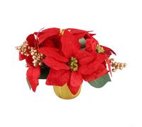Charming Artificial Poinsettia Flowers Perfect for Creating a Merry Atmosphere