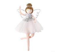Charming Ballerina Plush Angel 12cm Holiday Home Decor(silver)