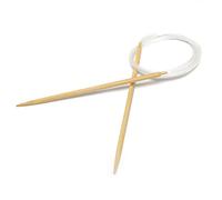 Charming Beads Natural Bamboo 4mm Circular Knitting Needle 80cm Length