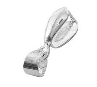 Charming Beads Silver Tone Brass 20mm Horse Shoe Ice Pick Pinch Bails Pack Of 20