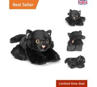 Charming Black Cat Plush Toy - Hand-Crafted Hug'ems 7-Inch Delight for Kids