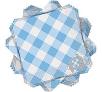Charming Blue Floral Elephant Luncheon Napkins (16cm) - Unique & Elegant Party Napkins - Perfect for Celebrations & Table Decor - 16ct