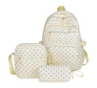 Charming Bookbag Set With Nylon Rucksack, Pouch, And | Practical Multi Pocket Design With A Roomy Main Compartment And Comfortable Straps For Carrying Books And Gear.