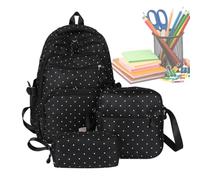Charming Bookbag Set With Nylon Rucksack, Pouch, And | Practical Multi Pocket Design With A Roomy Main Compartment And Comfortable Straps For Carrying Books And Gear.