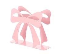 Charming Bow Accent, Elegant Napkin Stand, Vintage Table Holder, Decorative Kitchen Dining Party Organiser, Stylish Home Garden Outdoor Accessory, Napkin Gear for Bedroom, Bathroom, 12.6 x 5.6 x 13.5