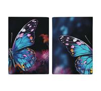 Charming Butterfly Passport Holder Travel Wallet Slim Minimalist Front Pocket Leather Credit Card Holder Passport Wallet Cover Case for Travel Must Haves Accessories