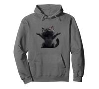 Charming Cat Embracing The Day Pullover Hoodie