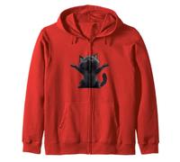 Charming Cat Embracing The Day Zip Hoodie