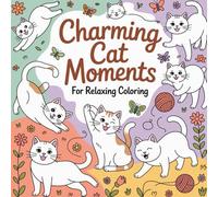 Charming Cat Moments for Relaxing Coloring: Cute coloring book for kids, coloring book for adults, kawaii coloring book, Coloring Book for Adults and Kids, Bold and Easy