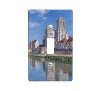 Charming Cathedral Light Switch Cover Plate/Outlet Covers, Serene Blue Reflections for Home Decor, Thermoplastic Wall Plates, Standard Size Single Toggle