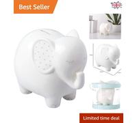 Charming Ceramic Elephant Bank for Gender-Neutral Nursery Decor and Savings