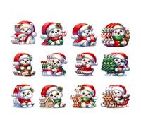 Charming Christmas Wooden Ornaments | Tree Bear Hangings for Festive Decor | Wooden Animal Bear Decorations Perfect for Home, Tree, Hall, and Window Celebrations