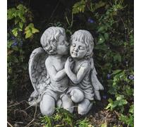 Charming Cupid Lovers Stone Cast Statue