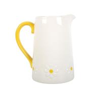 Charming Daisy Ceramic Flower Jug - Yellow Floral Decor Vase for Fresh Home Floral Displays
