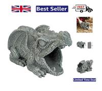 Charming Darian the Dragon Statue - Unique Decorative Rain Diverter for Outdoors