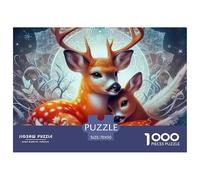 Charming Deer 1000 Piece Jigsaw Puzzles for Adults Educational Game Challenge Toy Awesome Animals Challenge High Difficulty Beautiful Decoration Puzzle70x50cm/1000pcs