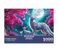 Charming Deer 1000 Pieces for Adults Jigsaw Puzzles Educational Game Awesome Animals Challenge High Difficulty Beautiful Decoration Puzzle38x26cm/1000pcs