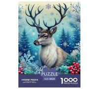 Charming Deer 1000 Pieces for Adults Jigsaw Puzzles Educational Game Awesome Animals Challenge High Difficulty for Decompression And Wall Decor38x26cm/1000pcs