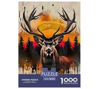 Charming Deer 1000 Pieces for Adults Jigsaw Puzzles Educational Game Challenge Toy Awesome Animals Challenge High Difficulty Beautiful Decoration Puzzle38x26cm/1000pcs