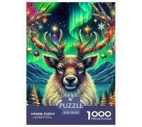 Charming Deer 1000 Pieces for Adults Jigsaw Puzzles Educational Game Challenge Toy Awesome Animals Family Puzzle Game Birthday Gifts Beautiful Decoration Puzzle70x50cm/1000pcs
