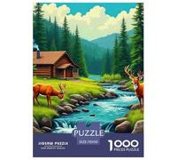 Charming Deer 1000 Pieces for Adults Jigsaw Puzzles Educational Games Awesome Animals Challenge High Difficulty Beautiful Decoration Puzzle70x50cm/1000pcs