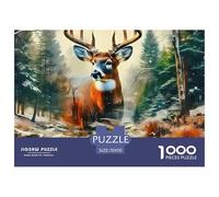 Charming Deer 1000 Pieces for Adults Jigsaw Puzzles Educational Games Awesome Animals Challenge High Difficulty Beautiful Decoration Puzzle70x50cm/1000pcs