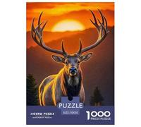 Charming Deer 1000 Pieces for Adults Jigsaw Puzzles Educational Games Awesome Animals Family Puzzle Game Birthday Gifts for Decompression And Wall Decor70x50cm/1000pcs