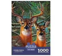 Charming Deer 1000 Pieces for Adults Jigsaw Puzzles Educational Games Awesome Animals Family Puzzle Game Birthday Gifts Beautiful Decoration Puzzle38x26cm/1000pcs