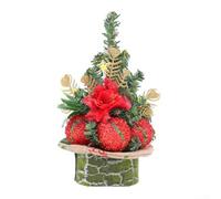 Charming Desk Ornament Mini Christmas Tree for Small Spaces, Perfect Addition to Your Seasonal Decor (red)